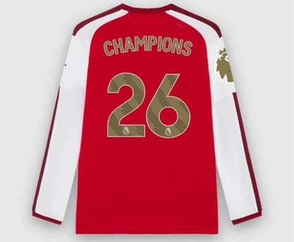 Arsenal Mens 26/27 Match Edition Longsleeve Champions Home Shirt