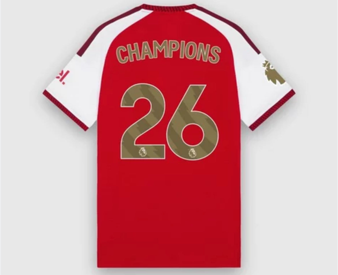 Arsenal Mens 26/27 Match Edition Champions Home Shirt